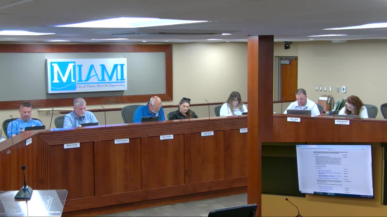 Miami council adopts codification supplement and approves ordinance amendment on councilmember concealed carry