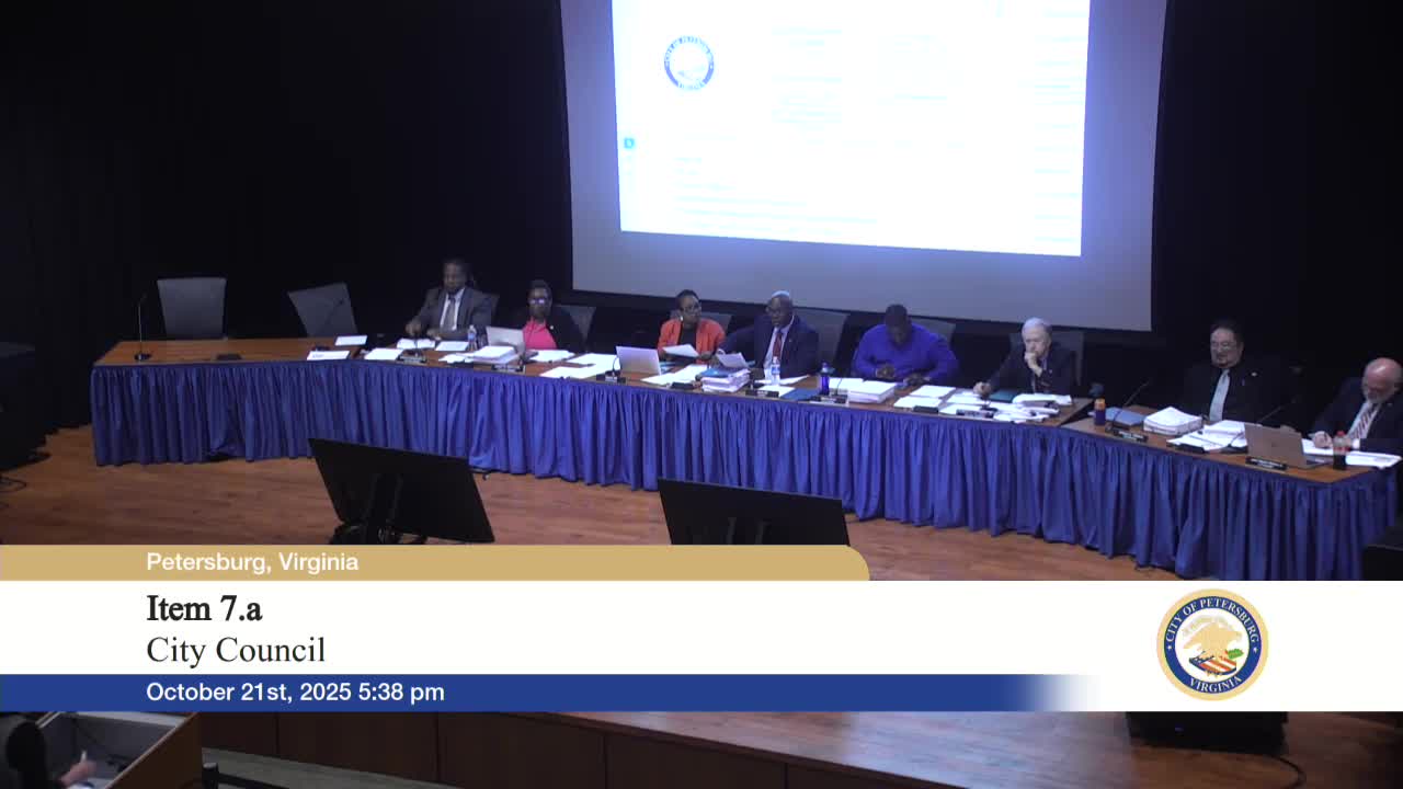 Petersburg council refers draft five-year strategic plan to staff for implementation details