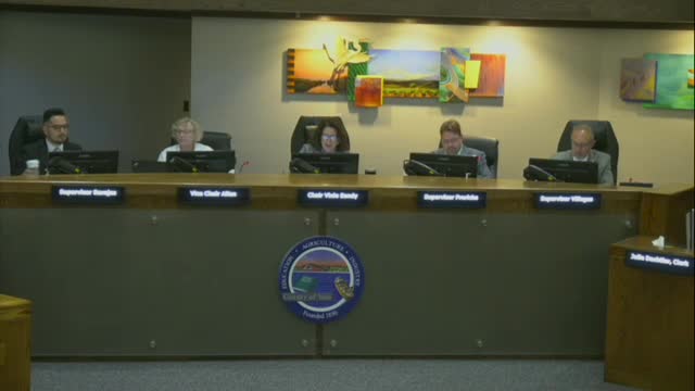 Board waives first reading and extends urgency ordinance for agricultural well permits; codification of permit procedures set for Nov. 4