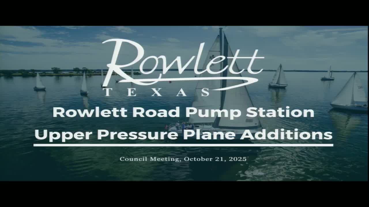 Rowlett approves $1.57 million contract to add pump at Rowlett Road station