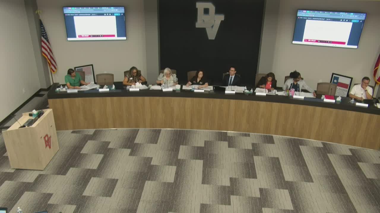 Votes at a glance — Del Valle ISD board meeting, Oct. 21, 2025