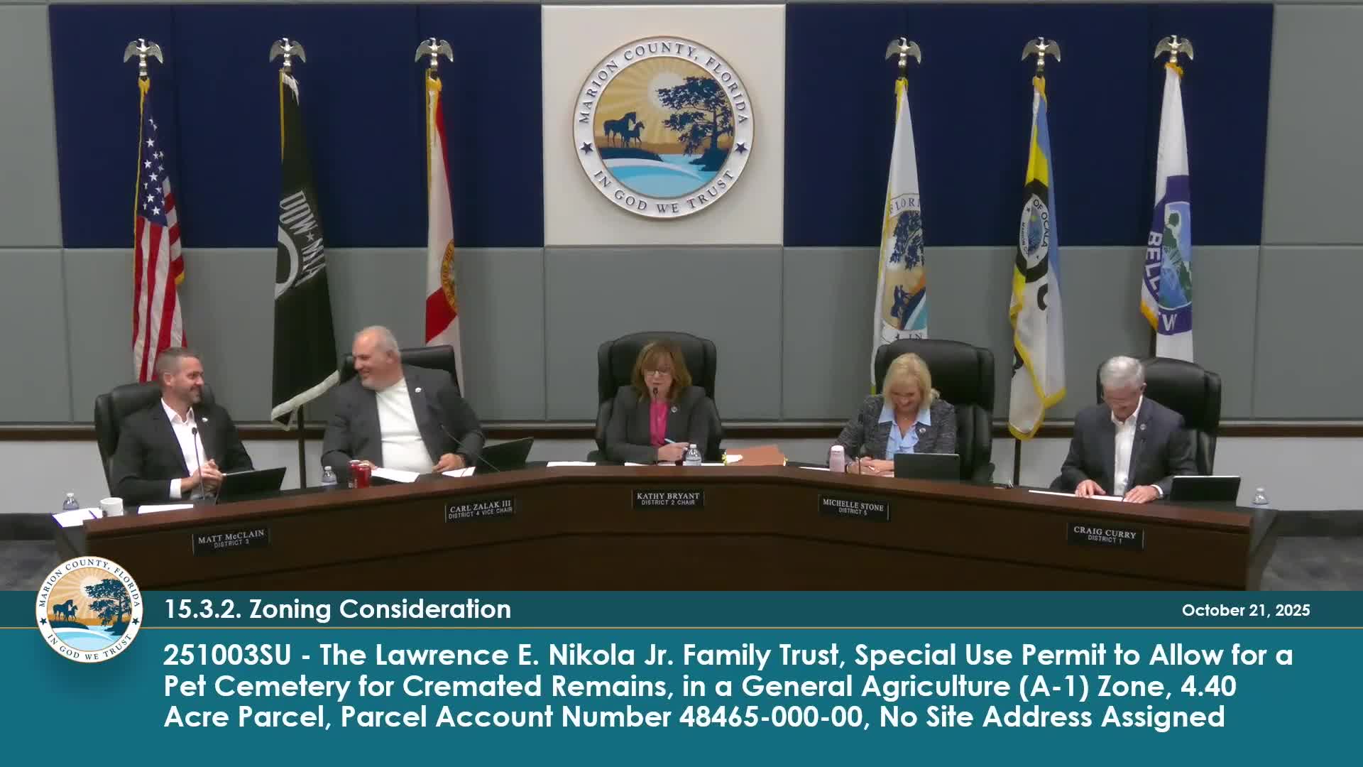 Board approves pet‑cemetery special use permit for cremated remains with septic waiver and conditions
