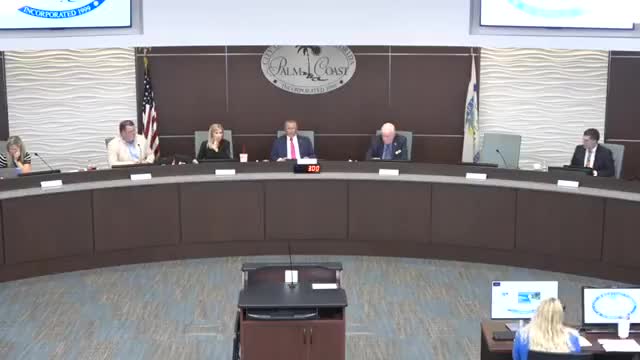 Palm Coast council backs mail ballots and broader impacted-area approach for traffic-calming petitions; asks staff to cost signage and explore lowering local-­-