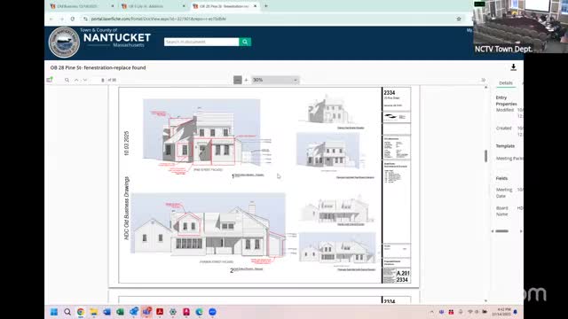 HDC holds revisions for 115 Cliff Road main house, garage and pool house; roof walk, massing and visibility cited