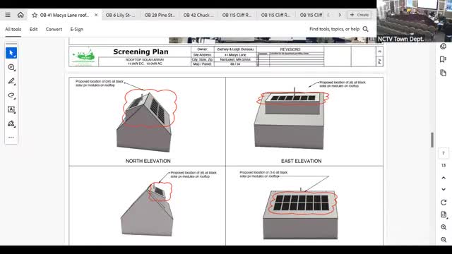 HDC OKs rooftop solar only on rear roof at 41 Macy's Lane; front panels rejected