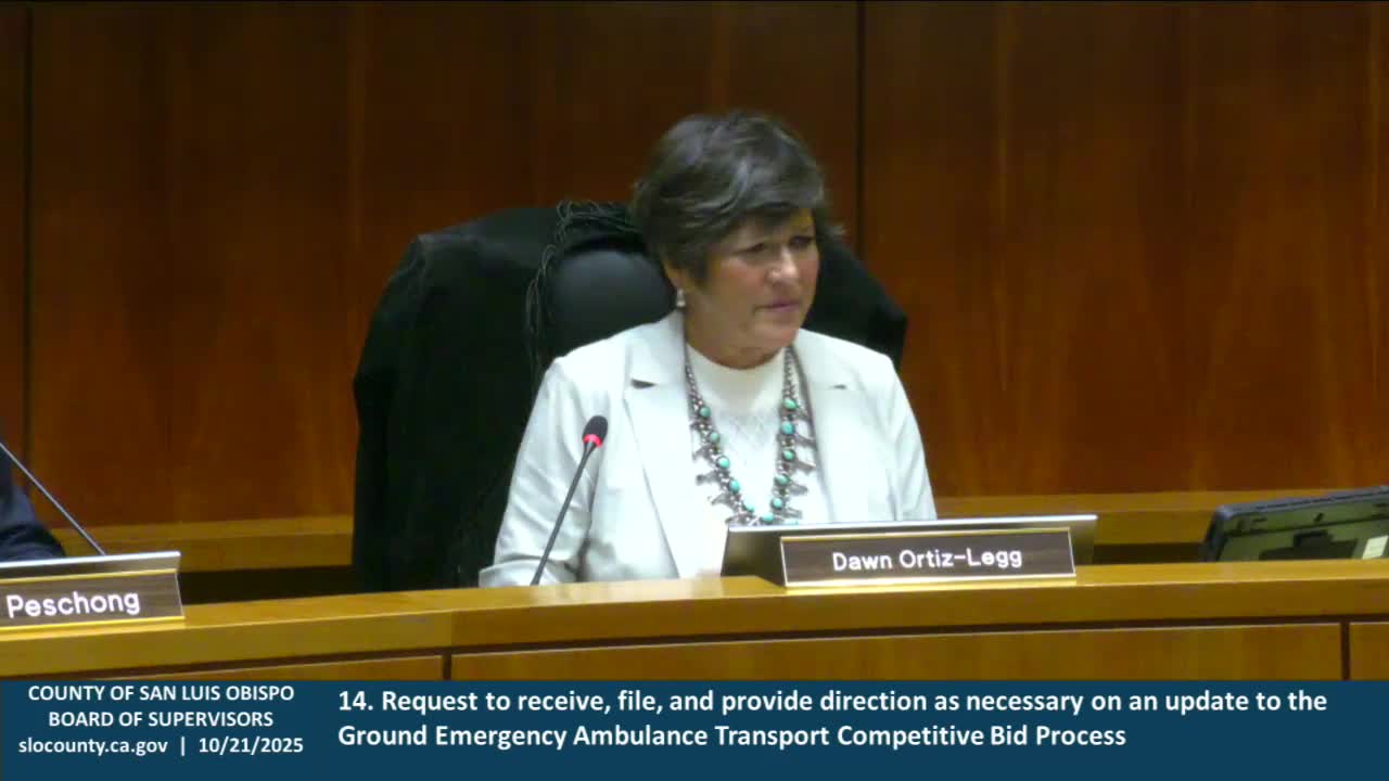 San Luis Obispo supervisors authorize competitive RFP for county ambulance service after months of debate