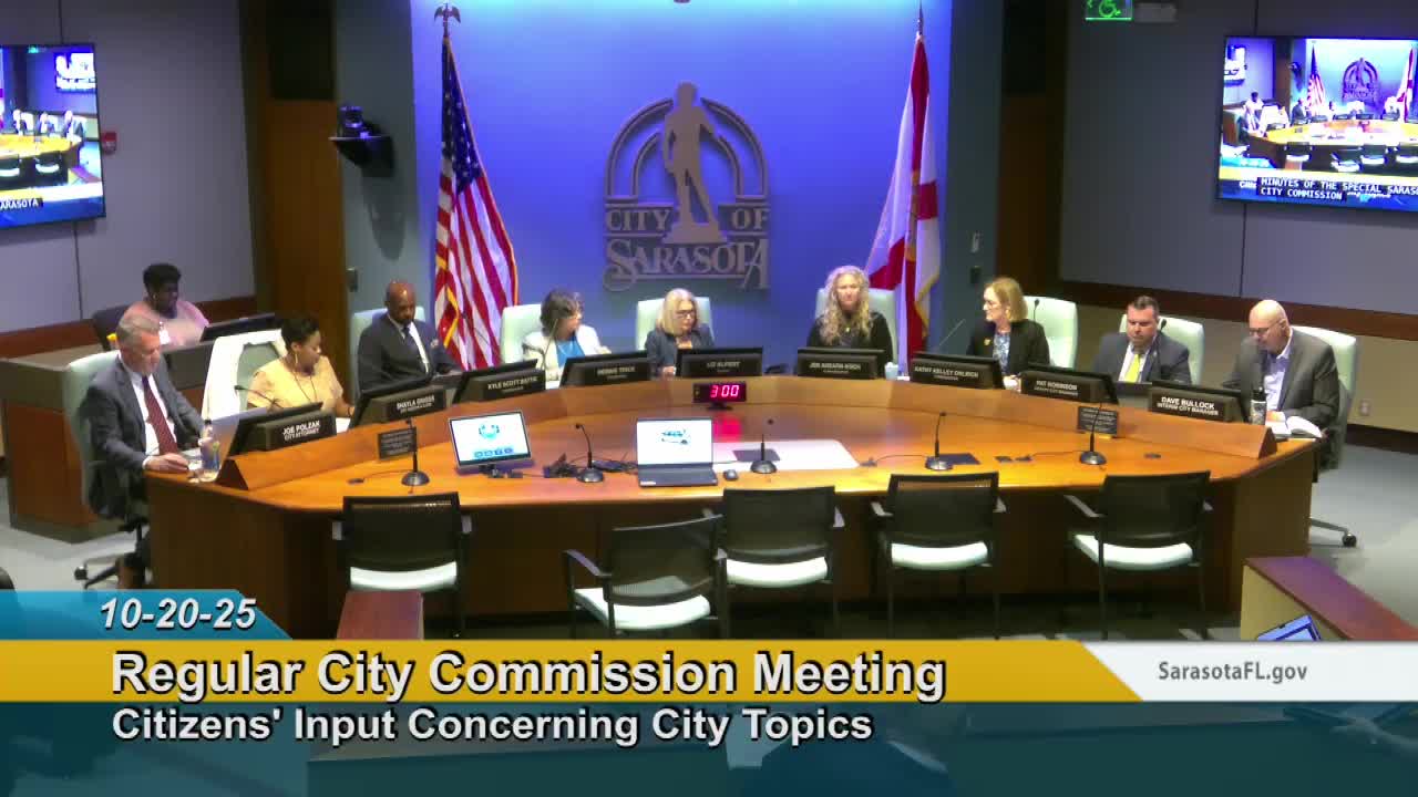 Votes at a glance: Sarasota City Commission, Oct. 20, 2025
