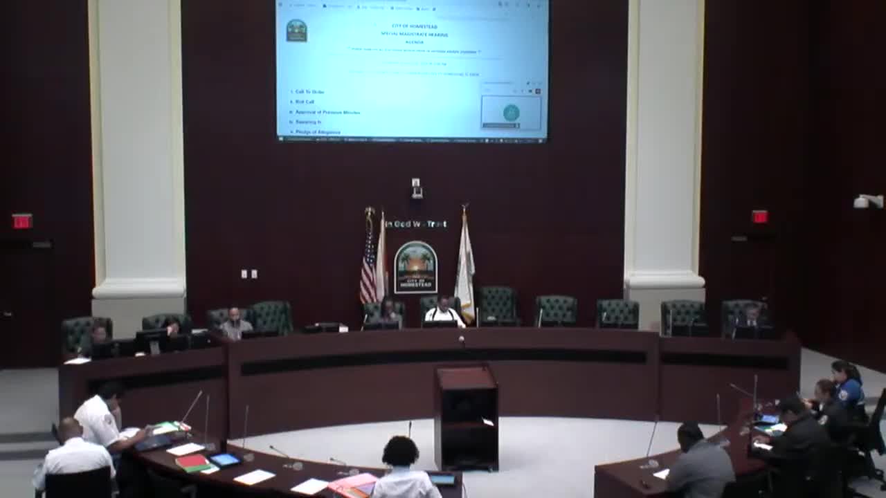 Homestead special master issues fines, extensions and dismissals across dozens of code-enforcement cases