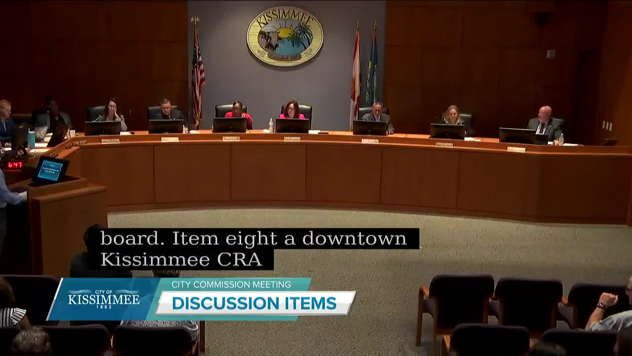 Kissimmee commissioners preview three Downtown CRA logo concepts; staff to refine and survey public