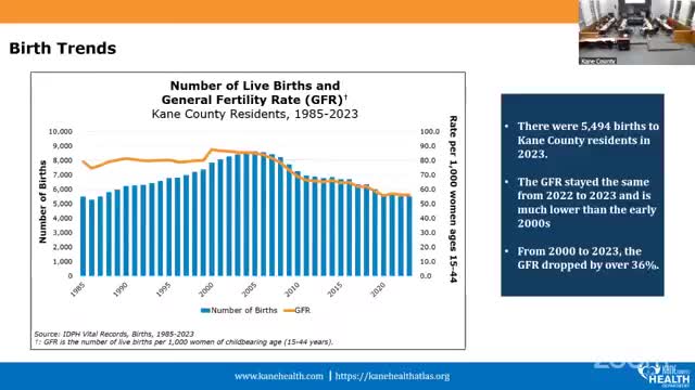 Kane County health director flags falling birth rate, racial disparities in infant deaths and rising STI cases; committee asks for dashboards and outreach plans
