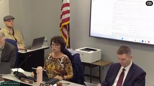 Will County board approves construction contract and several speed‑zone changes; items added to consent agenda