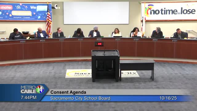 Votes at a glance — Sacramento City Unified School District board meeting Oct. 16, 2025