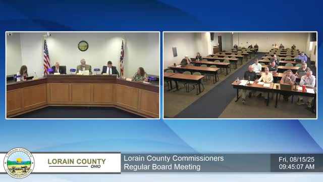 Lorain County commissioners approve housing‑rehab contracts, sewer and stormwater projects and airport roof work; discuss radio system