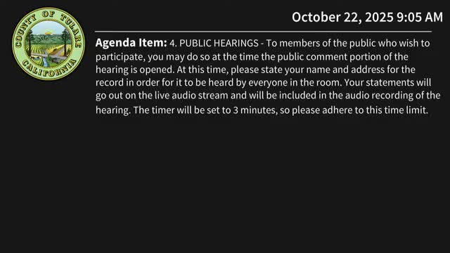 Tulare County planning commission pauses special-use permit for Strathmore contractor yard after neighbors cite noise, lighting and runoff