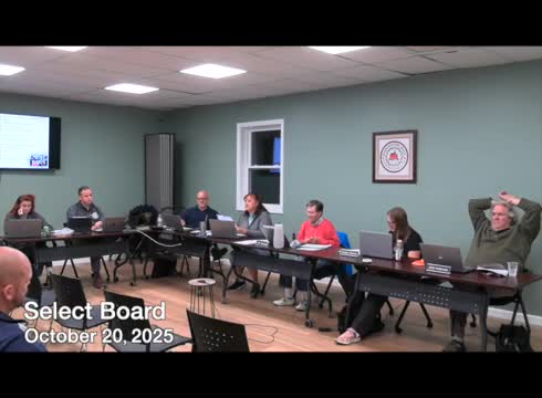 Select Board tables final action on municipal complex committee charge after extended debate