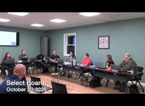 Select Board asks staff to refine project‑based liaison plan after discussion with departments