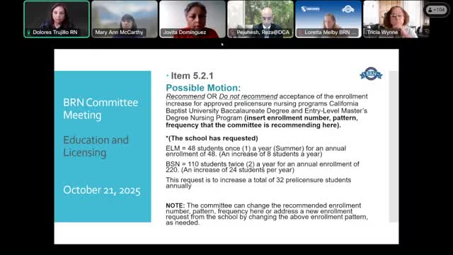 Merritt College nursing program continues on board's noncompliance watch; committee accepts report as information