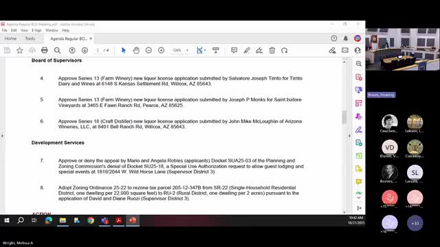 Cochise supervisors overturn Planning & Zoning, approve Wild Horse guest lodging and event center appeal