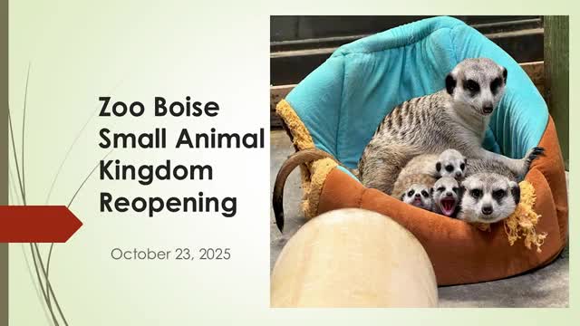 Zoo Boise to open renovated small-animal exhibits Oct. 23; education center due next spring