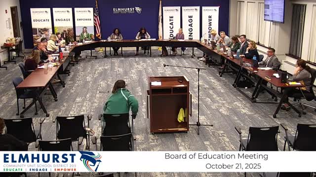 Parent‑teacher public comment urges Elmhurst D205 to do deep dive into York High math outcomes