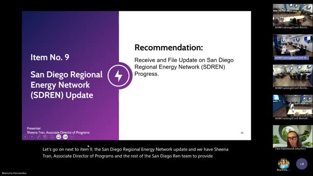 San Diego Regional Energy Network outlines 10‑program portfolio and $124M CPUC funding through 2027