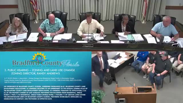 Bradford County commissioners approve rezoning for property owner Tommy Alexander after neighbors object