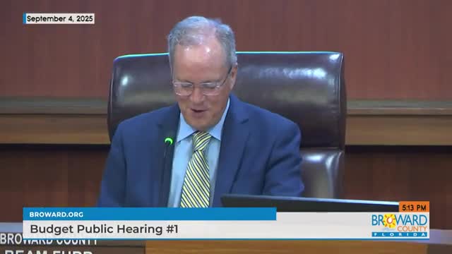 Broward County adopts tentative FY2026 millage rates, budgets after public comments on rising property taxes