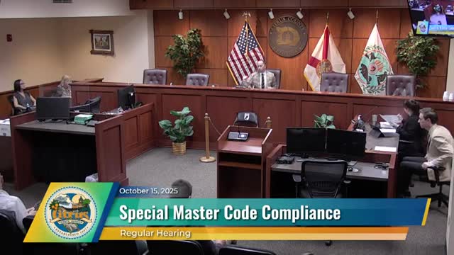 Citrus County special master issues deadlines, fines and continuances after October code-compliance hearing