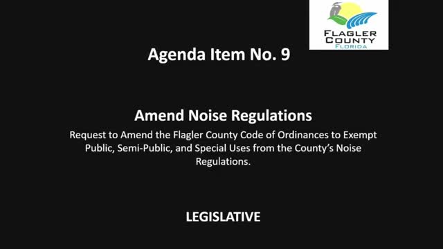 Board recommends amending noise rules to exempt public, semi‑public and special uses