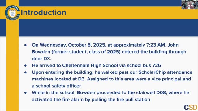 Cheltenham School District outlines security changes after CHS intruder incident