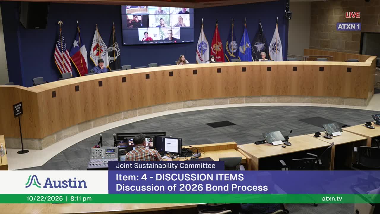 Bond advisory task force seeks greenhouse‑gas analysis, schedules public listening sessions