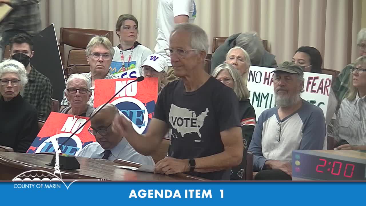 Marin residents press supervisors to stop sheriffs cooperation with ICE; county executive outlines existing supports and oversight timeline