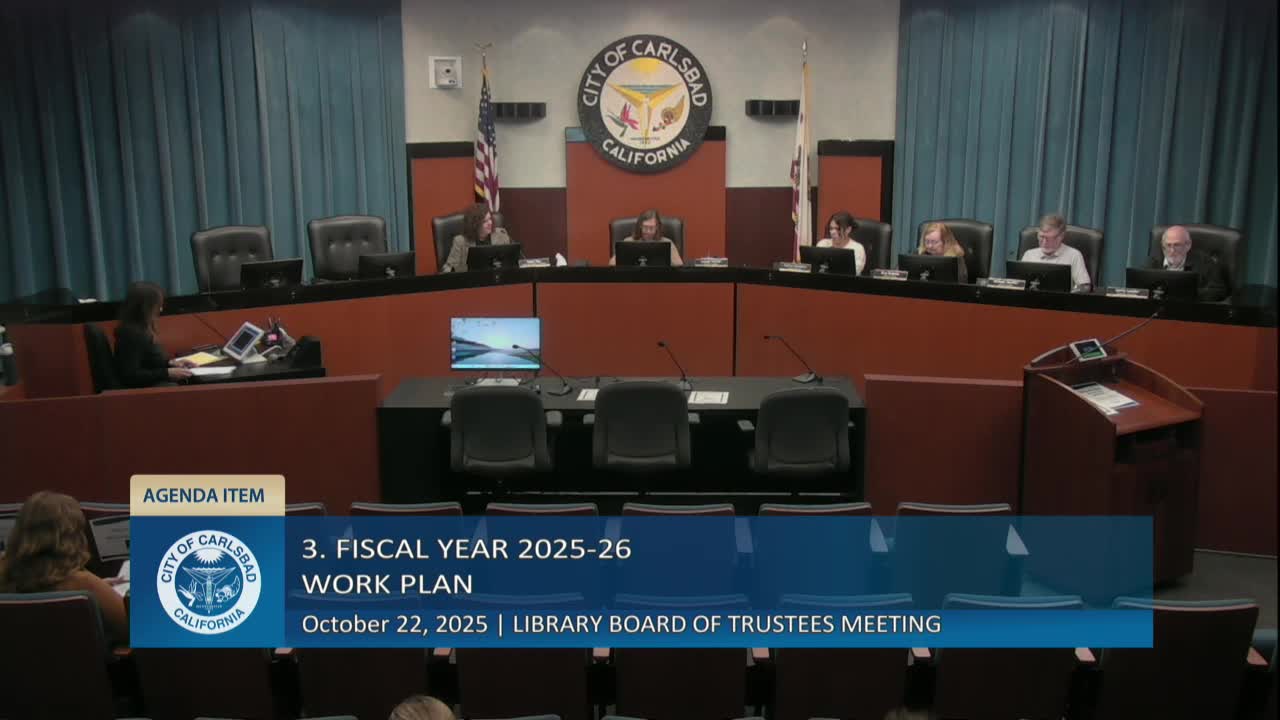 Library trustees approve survey submission, next-year work plan and 2026 meeting calendar
