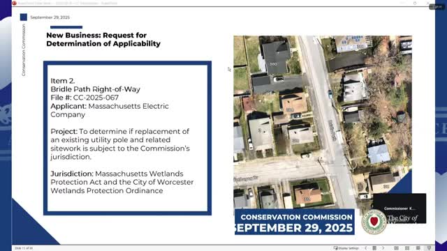 Conservation commission approves after‑the‑fact permits for contractor yard expansion at 0 McCabe Way