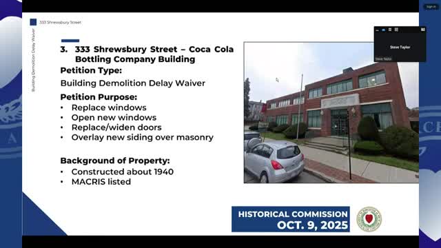 Commission clears siding, window and door changes at former Coca‑Cola building for midwife rebirthing center