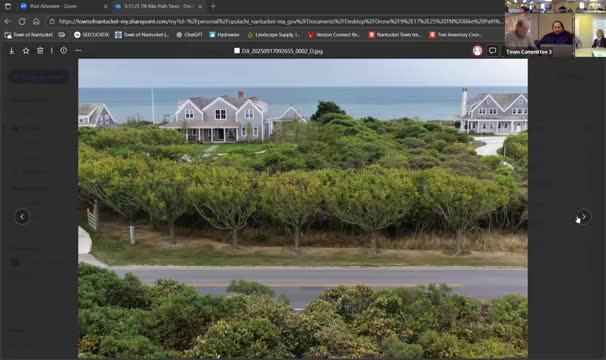 Tree hearing on Tom Nevers bike path continued to select board after residents object to cutting trees