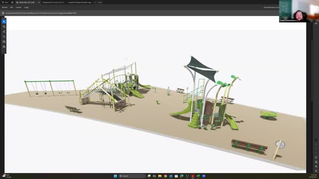 Commission selects light blue surfacing for Nobadeer playground; gets updates on Tom Nevers project, field irrigation and school coordination