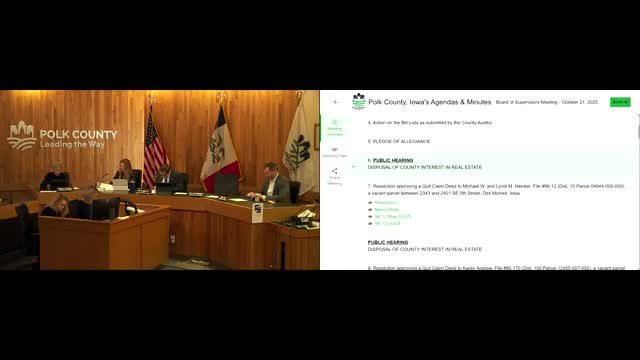 Polk County Board approves multiple resolutions: deeds, contracts, grants, easements and bond sales