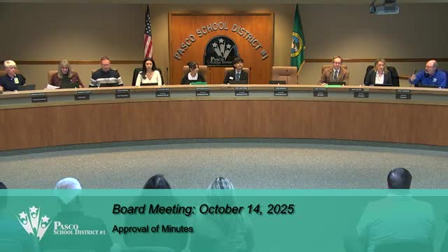 Pasco School Board approves minutes and consent agenda; travel and personnel items included