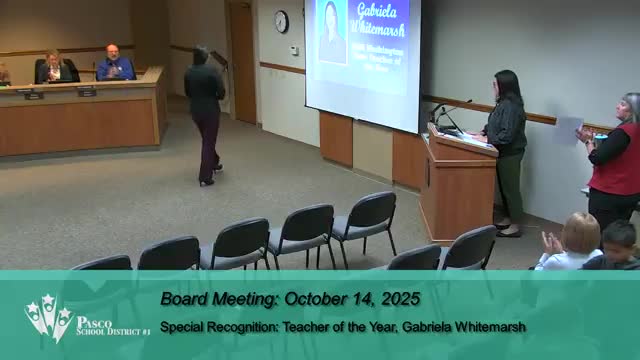 Pasco School District honors principals and names Gabriela Whitemarsh Washington State Teacher of the Year