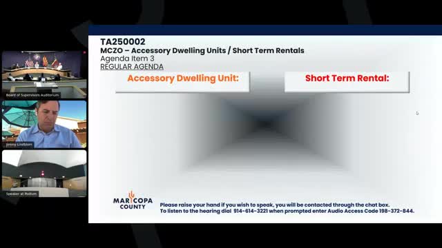 Commission recommends county ordinance to implement state ADU and short-term rental law