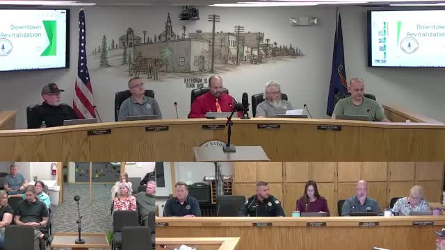 Council reviews downtown revitalization progress; trees removed, planting alternatives and cost estimates discussed