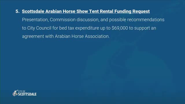 Tourism commission approves $69,000 bed tax support for Scottsdale Arabian Horse Show tent