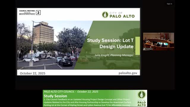 Council reviews Lot T affordable‑housing designs; members favor larger six‑story option
