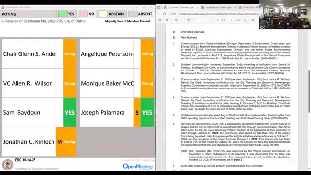 Wayne County approves closeout‑period extensions for six infrastructure and redevelopment projects