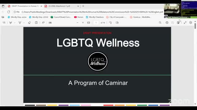 Sunnyvale Human Relations Commission hears overview of countywide LGBTQ peer-support services
