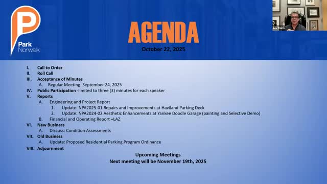 Public commenter urges stakeholder drafting and equity guardrails for proposed residential parking ordinance; authority outlines next steps