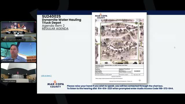 Planning commission approves Dynamite Water hauling depot in Rio Verde Foothills