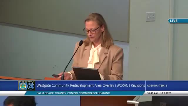 Zoning commission backs Westgate CRA overlay changes to density bonus and parking rules