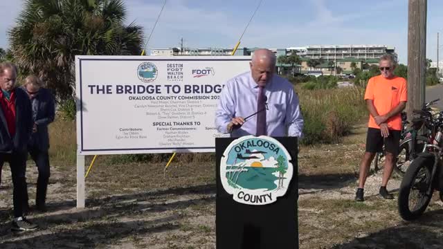 Okaloosa County opens photoluminescent Bridge to Bridge bike path, officials cite safety and sustainability